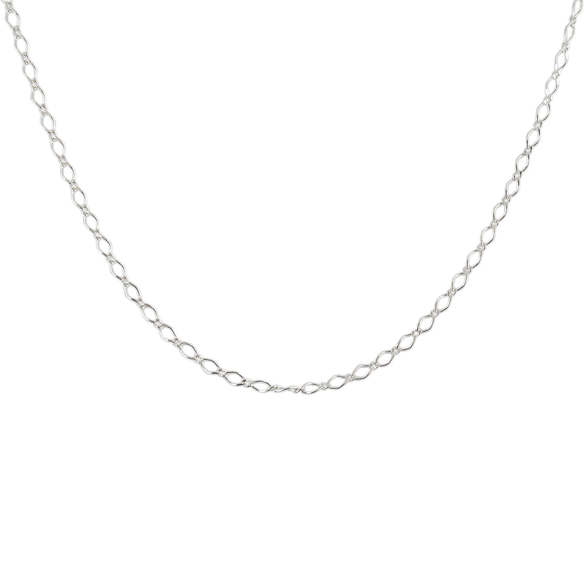 Collier argent maille figaro alterné 2 faces