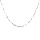 Collier argent maille figaro alterné 2 faces