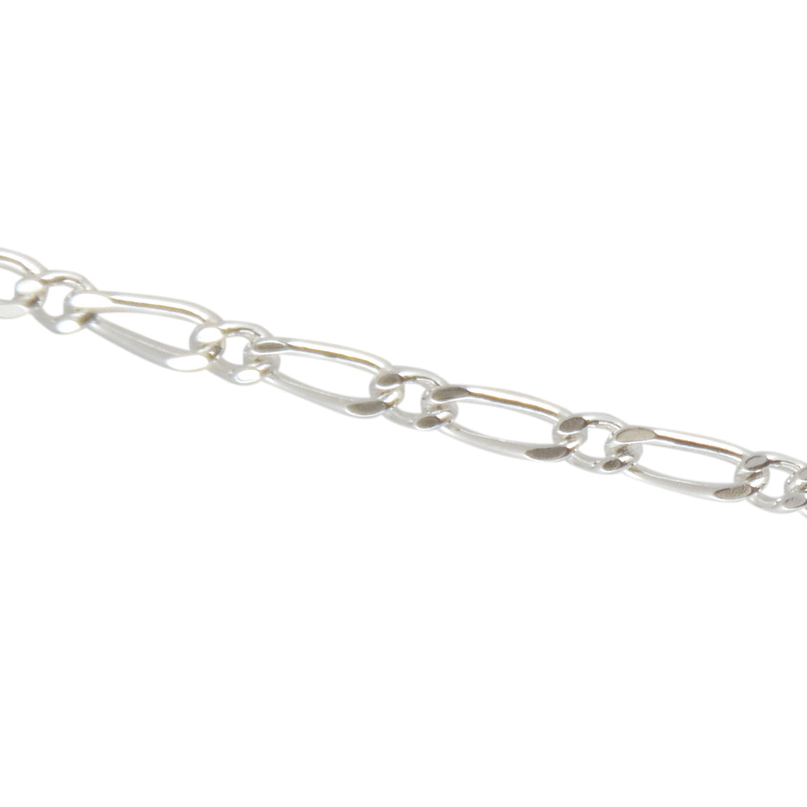 Collier argent maille figaro alternée