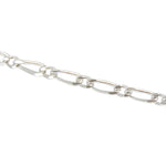 Collier argent maille figaro alternée
