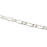 Collier argent maille figaro alternée