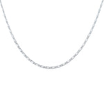 Collier argent maille figaro alternée - 42CM