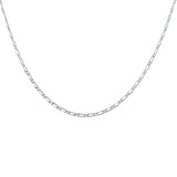 Collier argent maille figaro alternée - 42CM