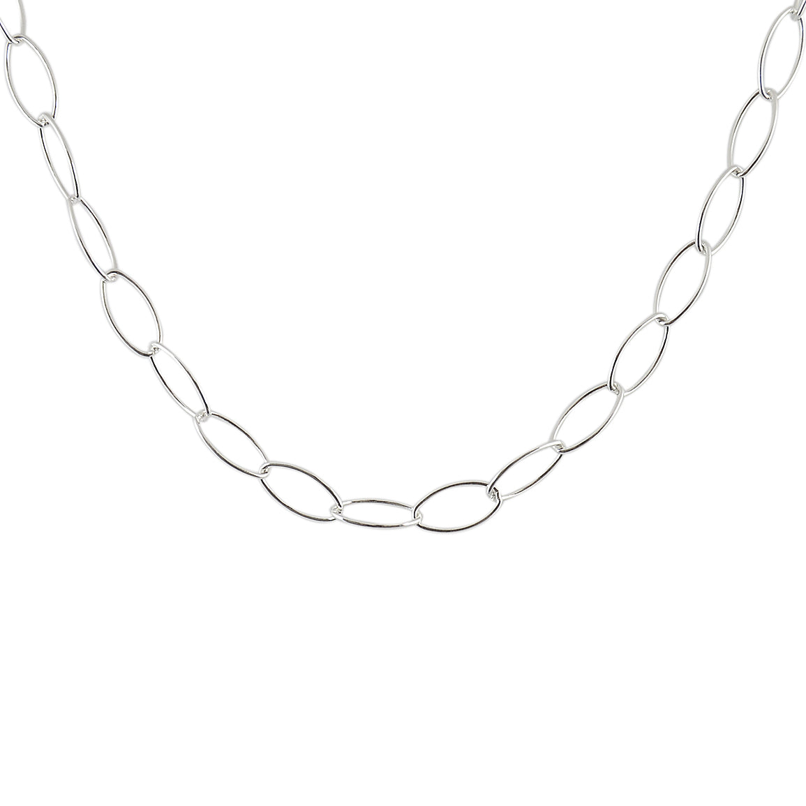 Collier argent maille ovale - 42CM