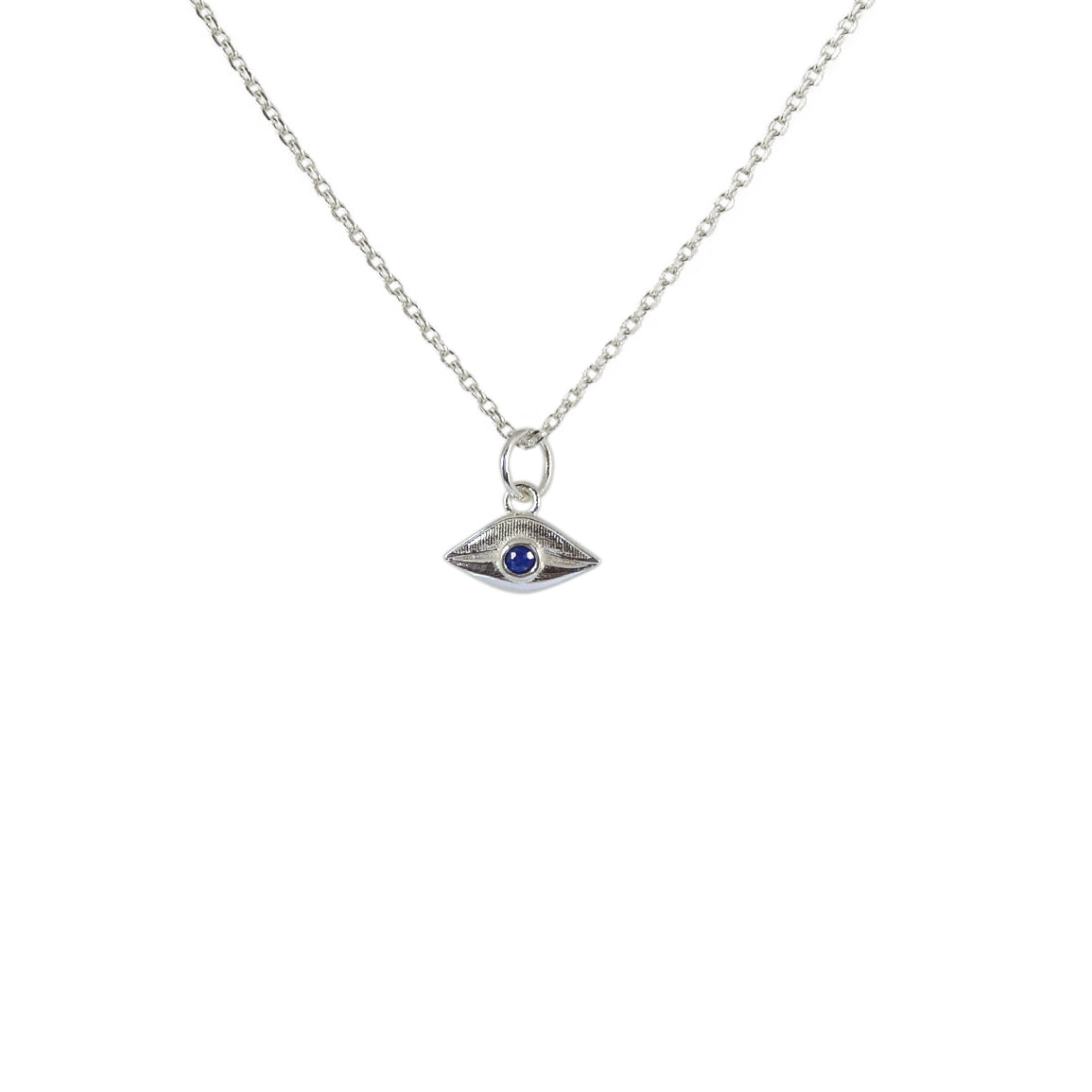 Luckyteam bijoux femme argent 925 collier oeil lapis lazulis