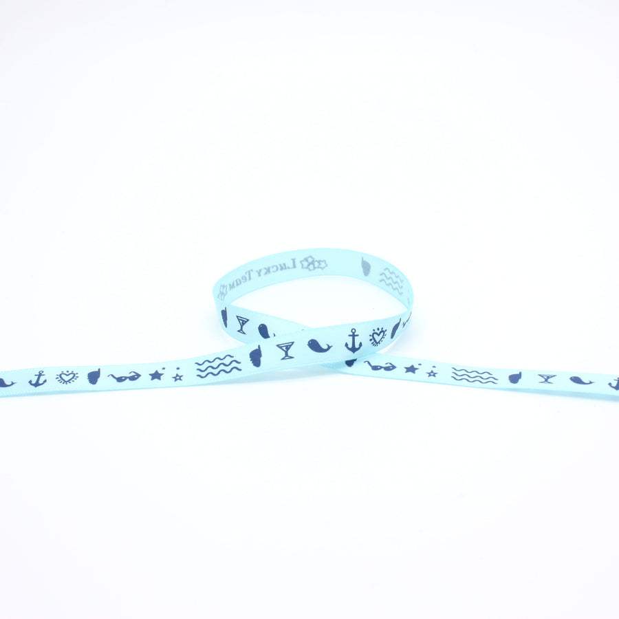 motif summer corse - Bracelet satin