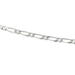 Collier argent maille figaro alternée