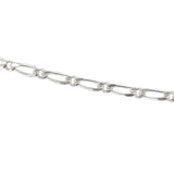Collier argent maille figaro alternée