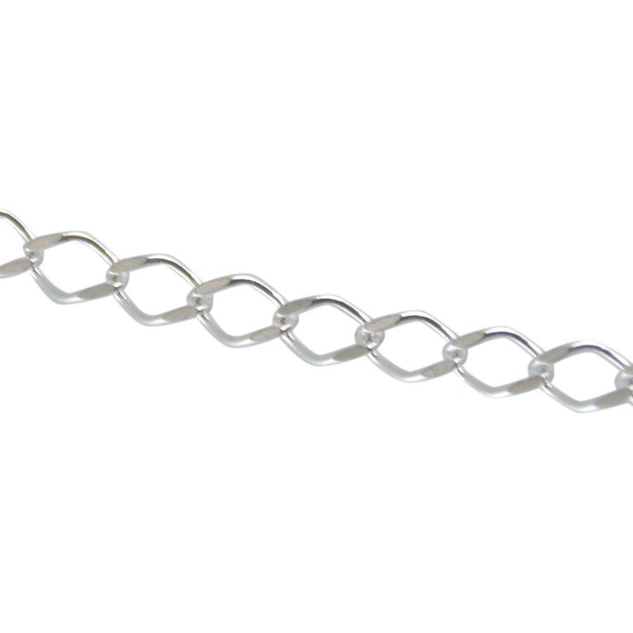 Collier argent maille rombo
