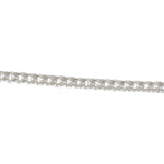 Collier argent maille gourmette limée 2 faces
