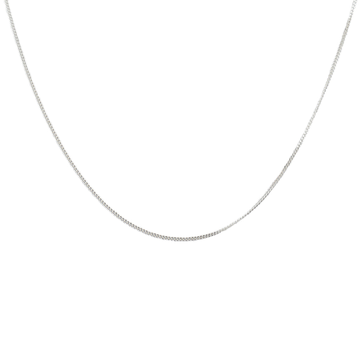Collier argent maille gourmette limée 2 faces