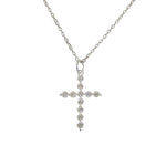 Collier argent 925 et croix zircons