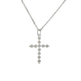 Collier argent 925 et croix zircons