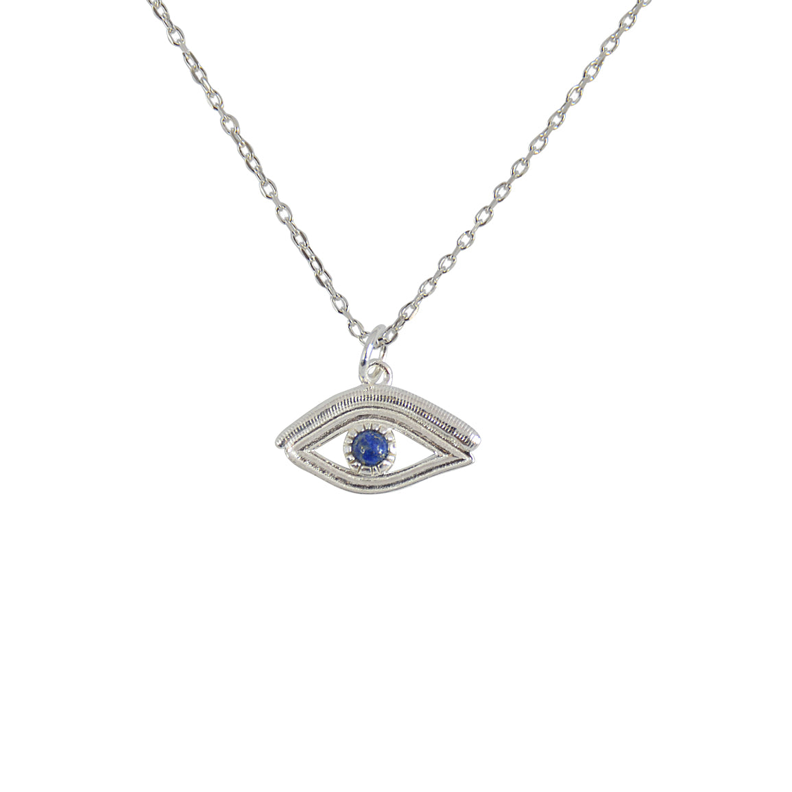 Collier en argent 925 oeil et pierre - LAPIS