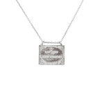 Collier plaque argent 925 + qu’hier - que demain