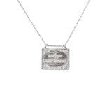 Collier plaque argent 925 + qu’hier - que demain