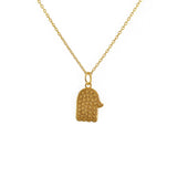 Collier main dorée texturée
