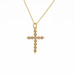 Collier doré et croix zircons - ZIRCONS BLANCS