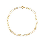 Bracelet de cheville doré maille ovale