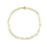 Bracelet de cheville doré maille ovale