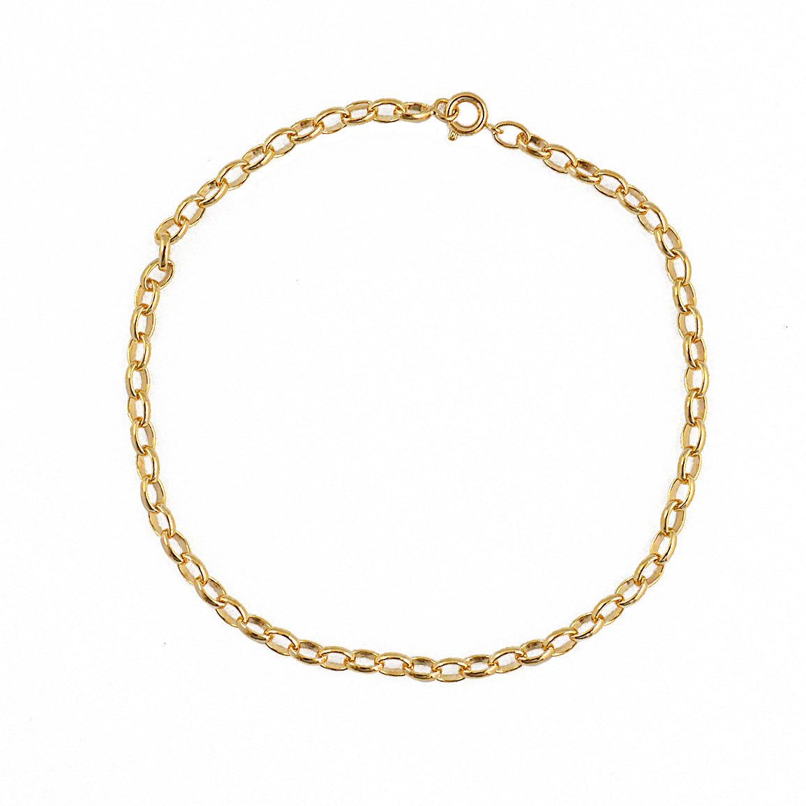Bracelet de cheville doré maille Jaseron