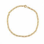 Bracelet de cheville doré maille Jaseron