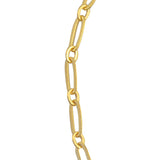 Bracelet de cheville doré maille forçat limée plate