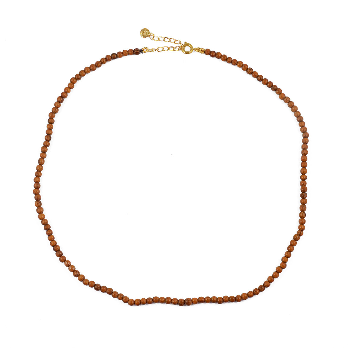 Collier perles fines en bois - 38CM