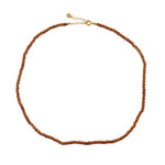 Collier perles fines en bois - 38CM