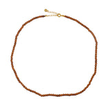 Collier perles fines en bois - 38CM