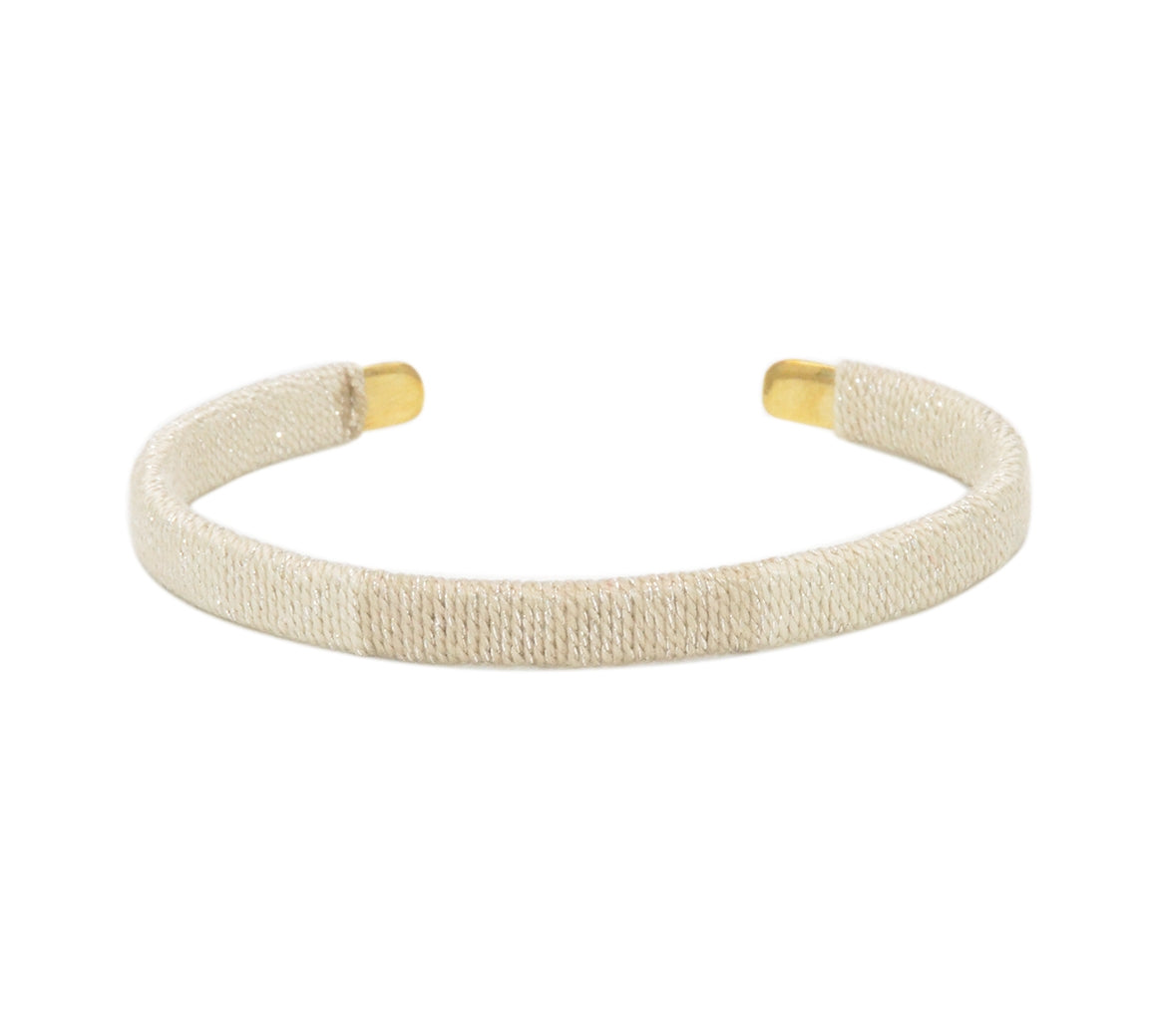 Bracelet jonc tressé - BEIGE