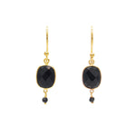 Boucles dorées pierre facettée