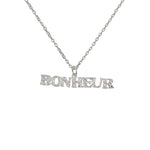 Collier argent 925 martelé bonheur