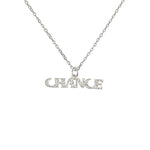 Collier argent 925 martelé chance