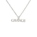 Collier argent 925 martelé chance
