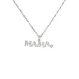 Collier argent 925 martelé mama