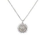 Collier argent 925 médaille soleil smile