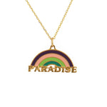 Collier doré arc en ciel paradise