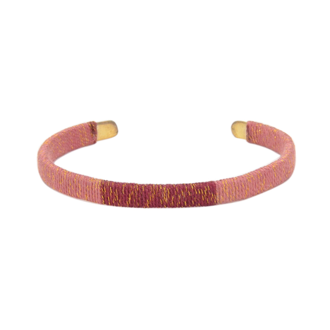 Bracelet jonc tressé - BORDEAU