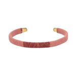 Bracelet jonc tressé - BORDEAU