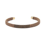 Bracelet jonc tressé - CHOCOLAT