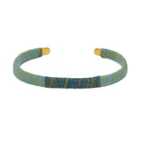 Bracelet jonc tressé - BLEU