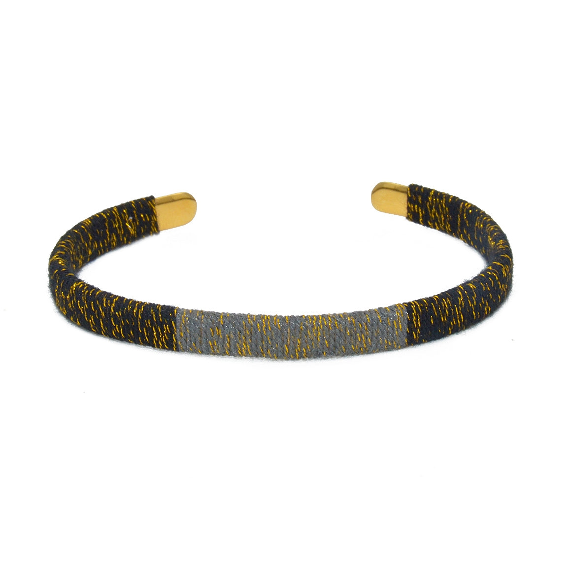 Bracelet jonc tressé - NOIR