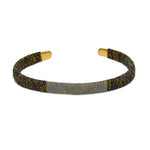 Bracelet jonc tressé - NOIR