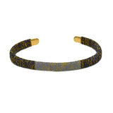 Bracelet jonc tressé - NOIR