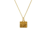 Collier doré boite mains et zircons
