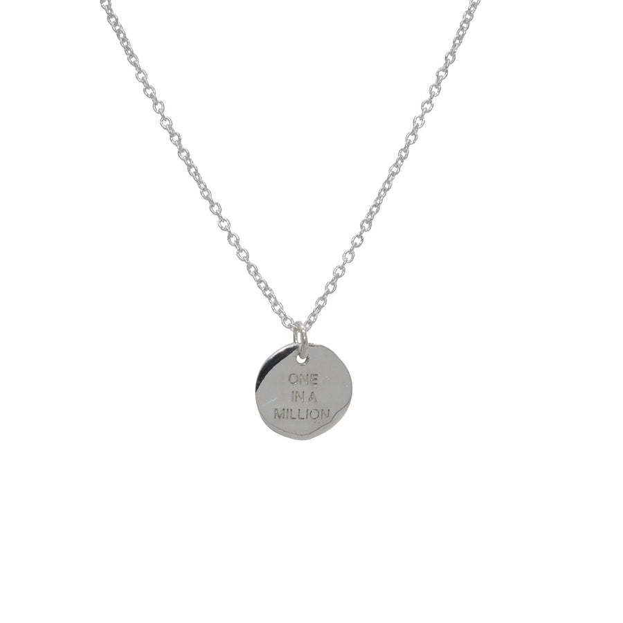Collier chaine argent 925 médaille one in a million