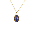 Collier doré scarabée pierre bombée