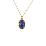 Collier doré scarabée pierre bombée
