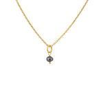 Collier doré petite perle de culture noire